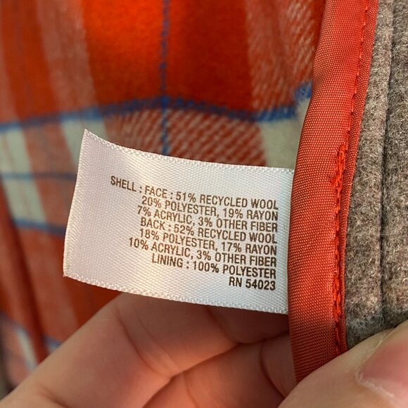 Old Navy Women's Wool Blend Brown Hooded Coat with Toggle Closure Size XS - Picture 7 of 9